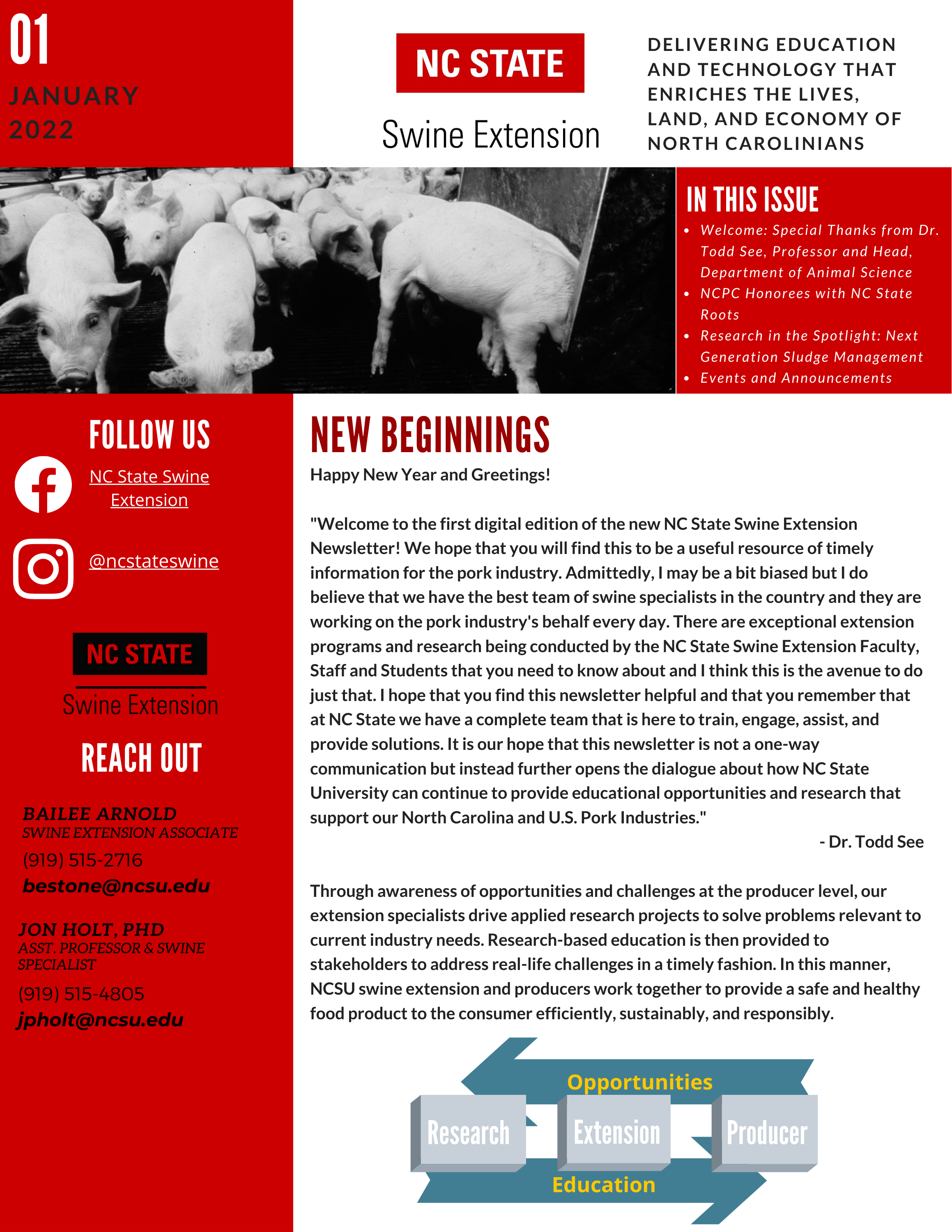 01 Edition of NCSU Swine Extension Newsletter